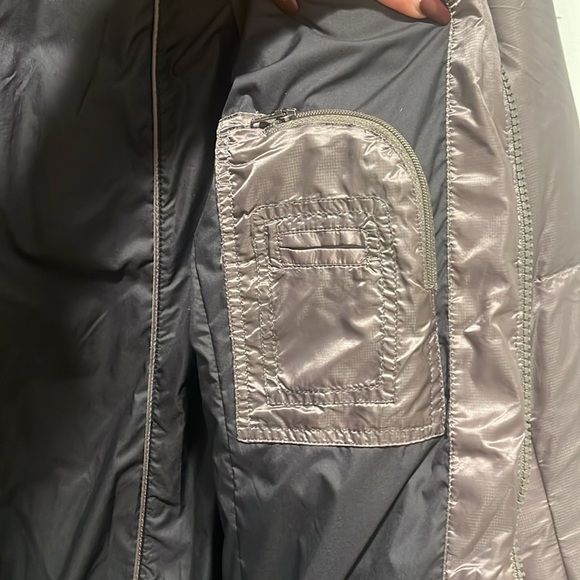 MeCo Goose Down Jacket Coat Women’s chocolate brown long length - Picture 9 of 12